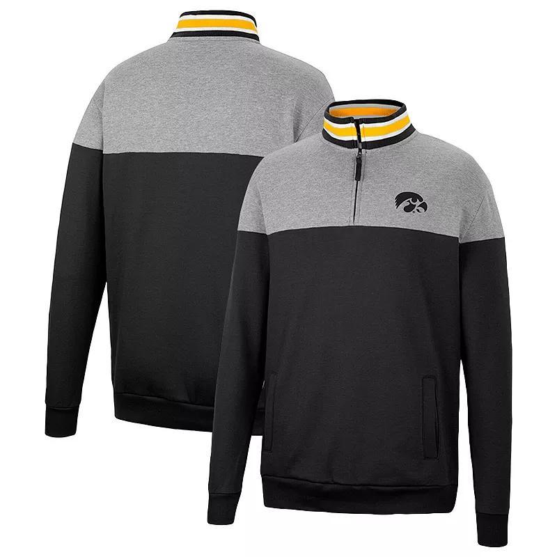 Mens Colosseum Heathered Gray/Maroon Arizona State Sun Devils Be the Ball Quarter-Zip Top Product Image