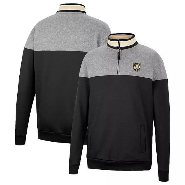 Mens Colosseum Heathered Gray/Black Army Black Knights Be the Ball Quarter-Zip Top Product Image