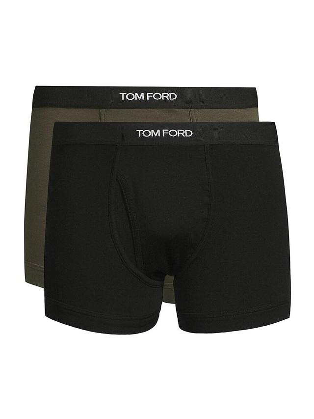 Mens 2-Pack Stretch-Cotton Logo Boxer Briefs Product Image