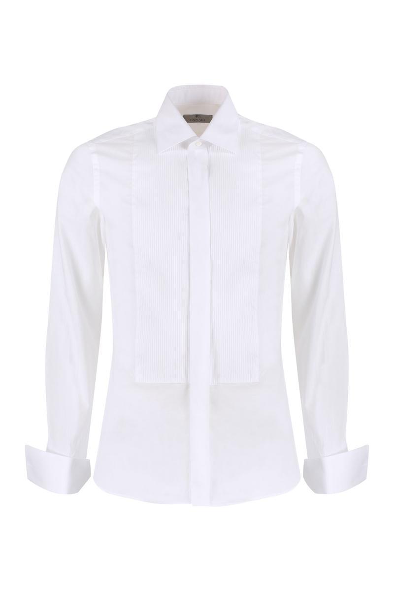 CANALI Cotton Shirt In White Product Image