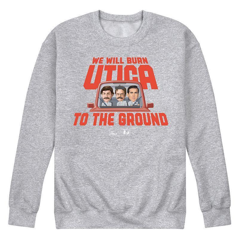 Mens The Office Burn Utica Sweatshirt Med Grey Product Image