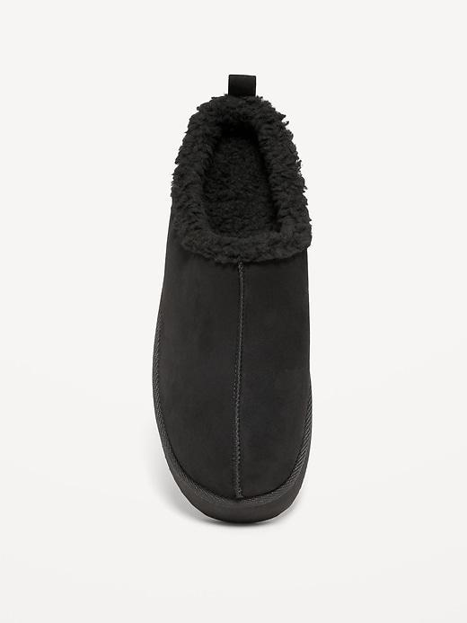 Sherpa-Lined Platform Slippers Product Image