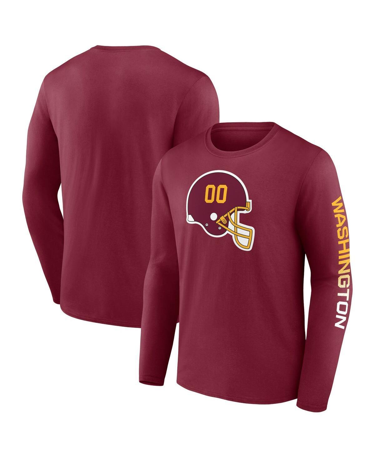 Mens Fanatics Burgundy Washington Football Team Clear Sign Long Sleeve T-shirt Product Image