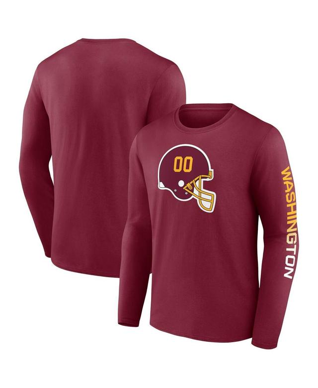 Mens Fanatics Burgundy Washington Football Team Clear Sign Long Sleeve T-shirt Product Image