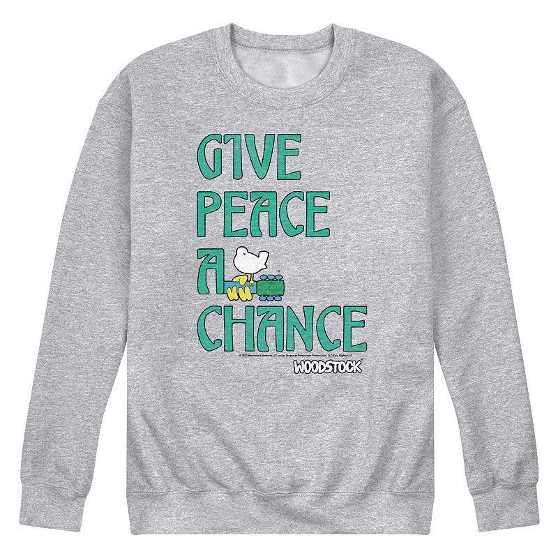 Mens Woodstock Give Peace A Chance Graphic Fleece Product Image