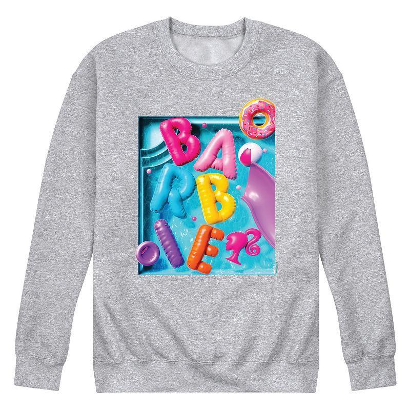 Mens Barbie Dream Summer Pool Floaties Fleece Sweatshirt Med Grey Product Image