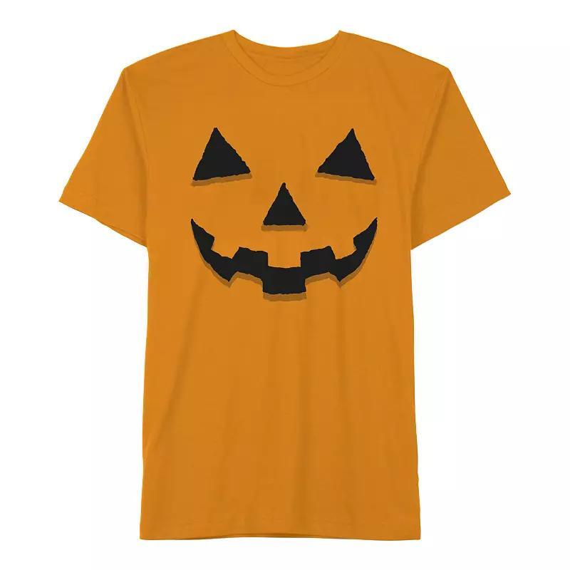 Mens Pumpkin Face Graphic Tee Product Image