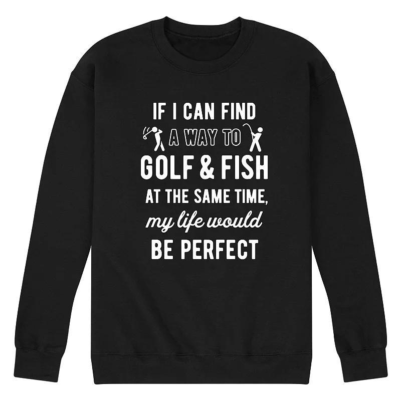 Mens Golfing & Fishing Graphic Sweatshirt Product Image