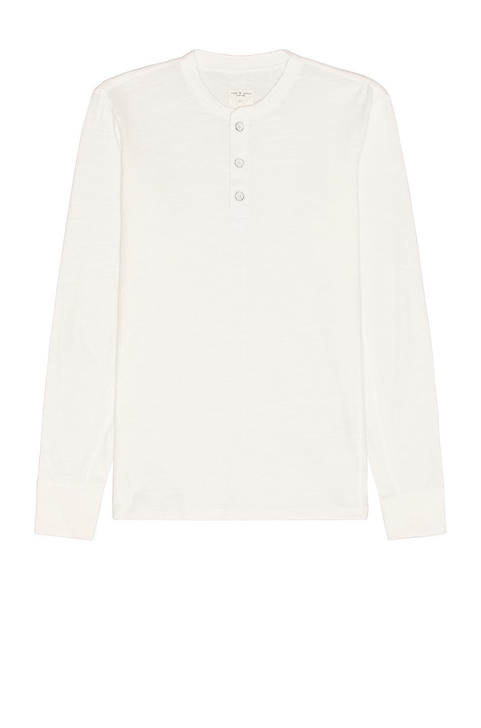 Rag & Bone Classic Henley White. (also in ). Product Image