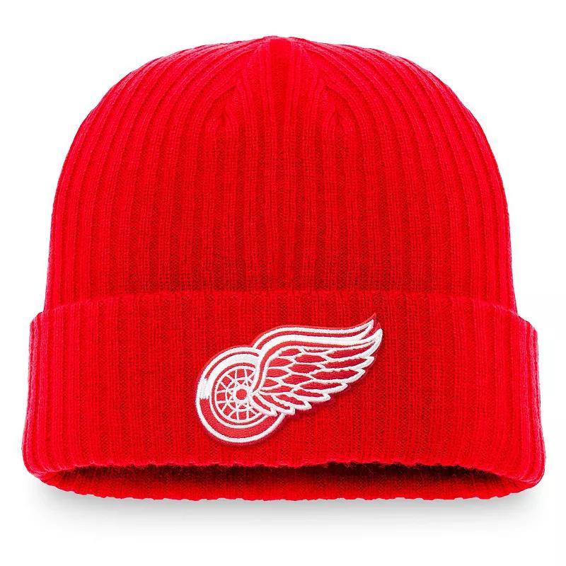 Mens Fanatics Detroit Wings Core Primary Logo Cuffed Knit Hat Product Image