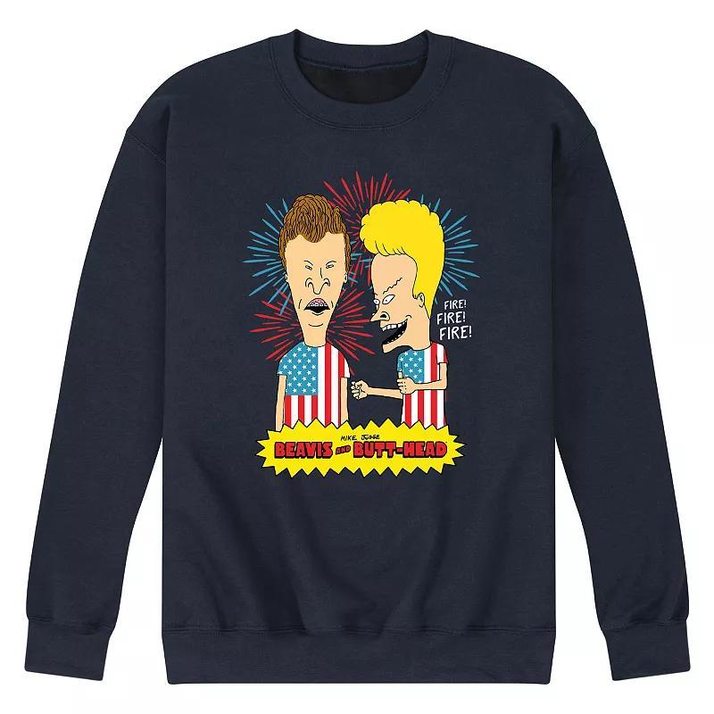 Mens Beavis And Butthead USA Firework Sweatshirt Product Image