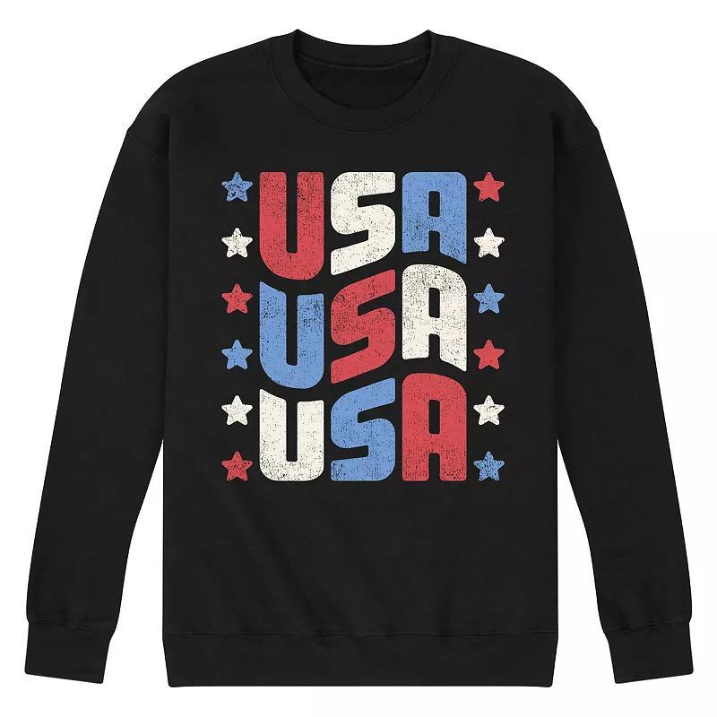 Mens USA Stacked Fleece Sweatshirt Product Image