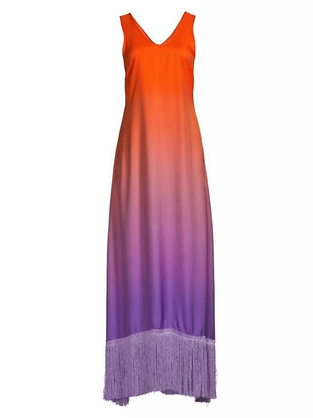 Donna Fringe Maxi Dress Product Image