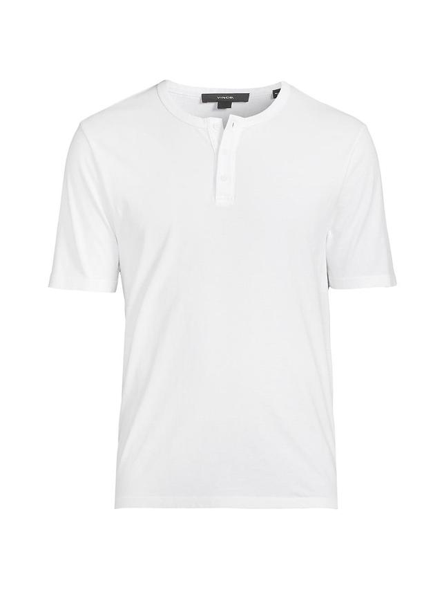 Vince Garment Dyed Short Sleeve Henley Product Image