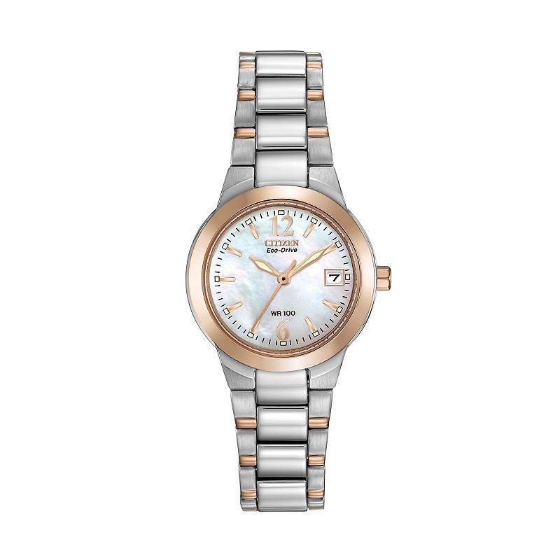 Citizen Eco-Drive Womens Silhouette Two Tone Stainless Steel Watch - EW1676-52D Color Product Image