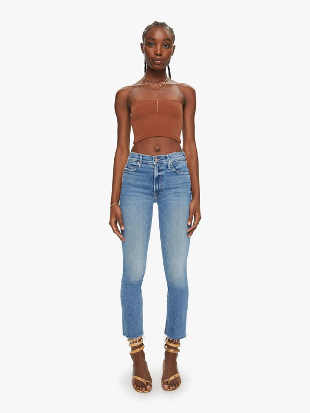 Dazzler Mid Rise Ankle Fray Jeans In Riding The Cliffside In Blue Product Image