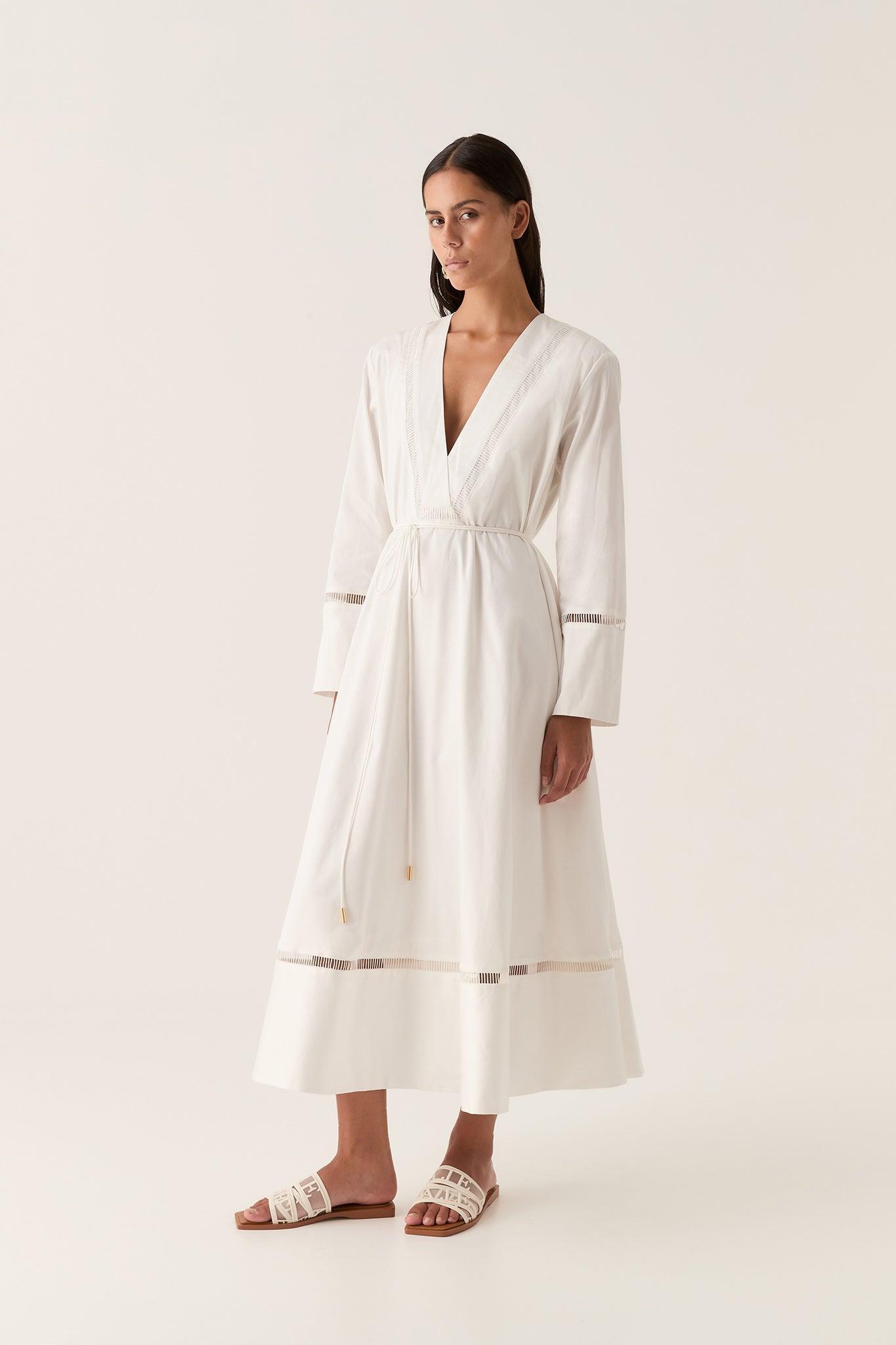 Reborn Ladder Trim Midi Dress Product Image