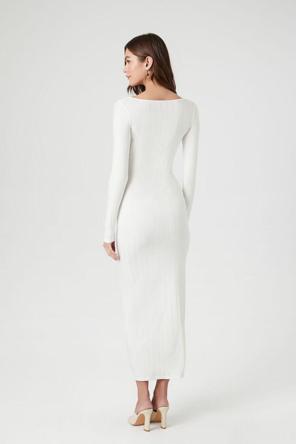 Ribbed Knit Square-Neck Maxi Dress | Forever 21 Product Image