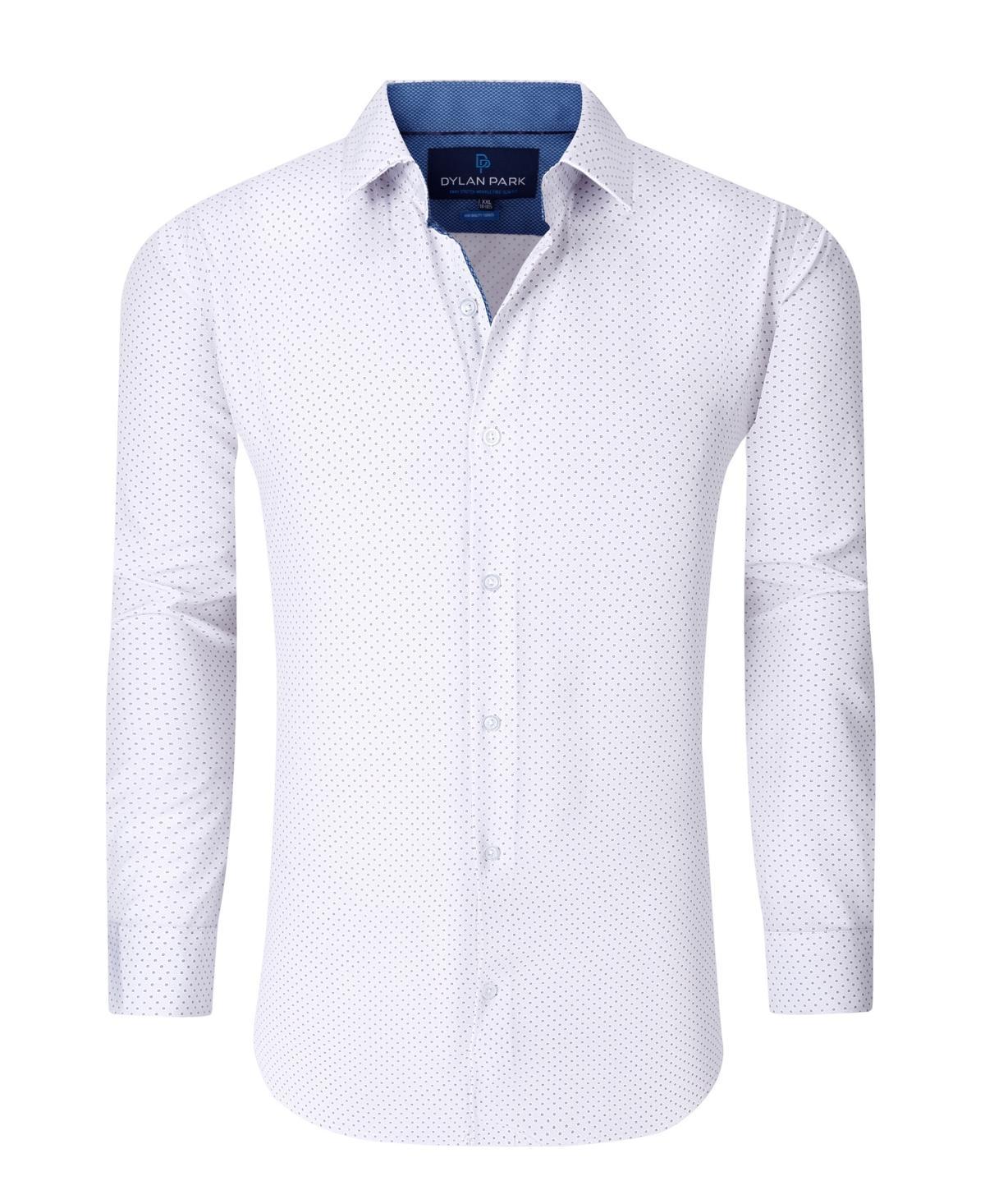 Dylan Park Mens Geometric Performance Stretch Button Down Dress Shirt Product Image