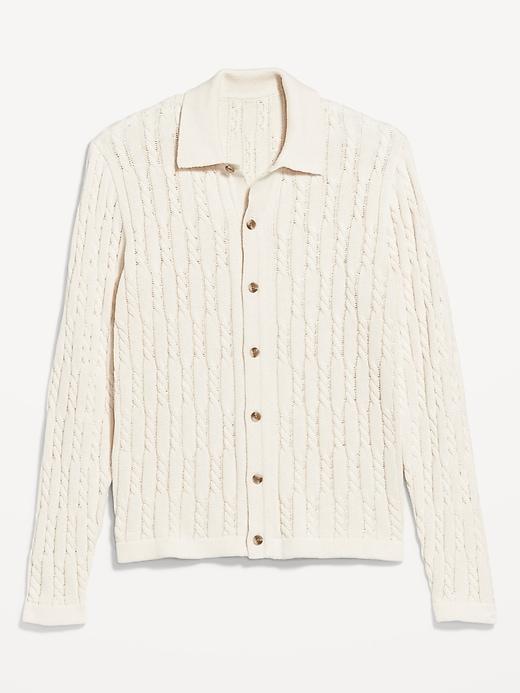 Textured Button-Down Sweater Product Image