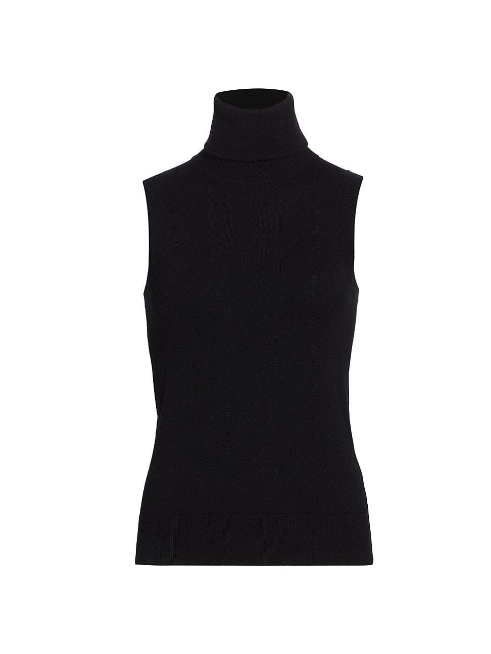 Womens Sleeveless Turtleneck Sweater Product Image