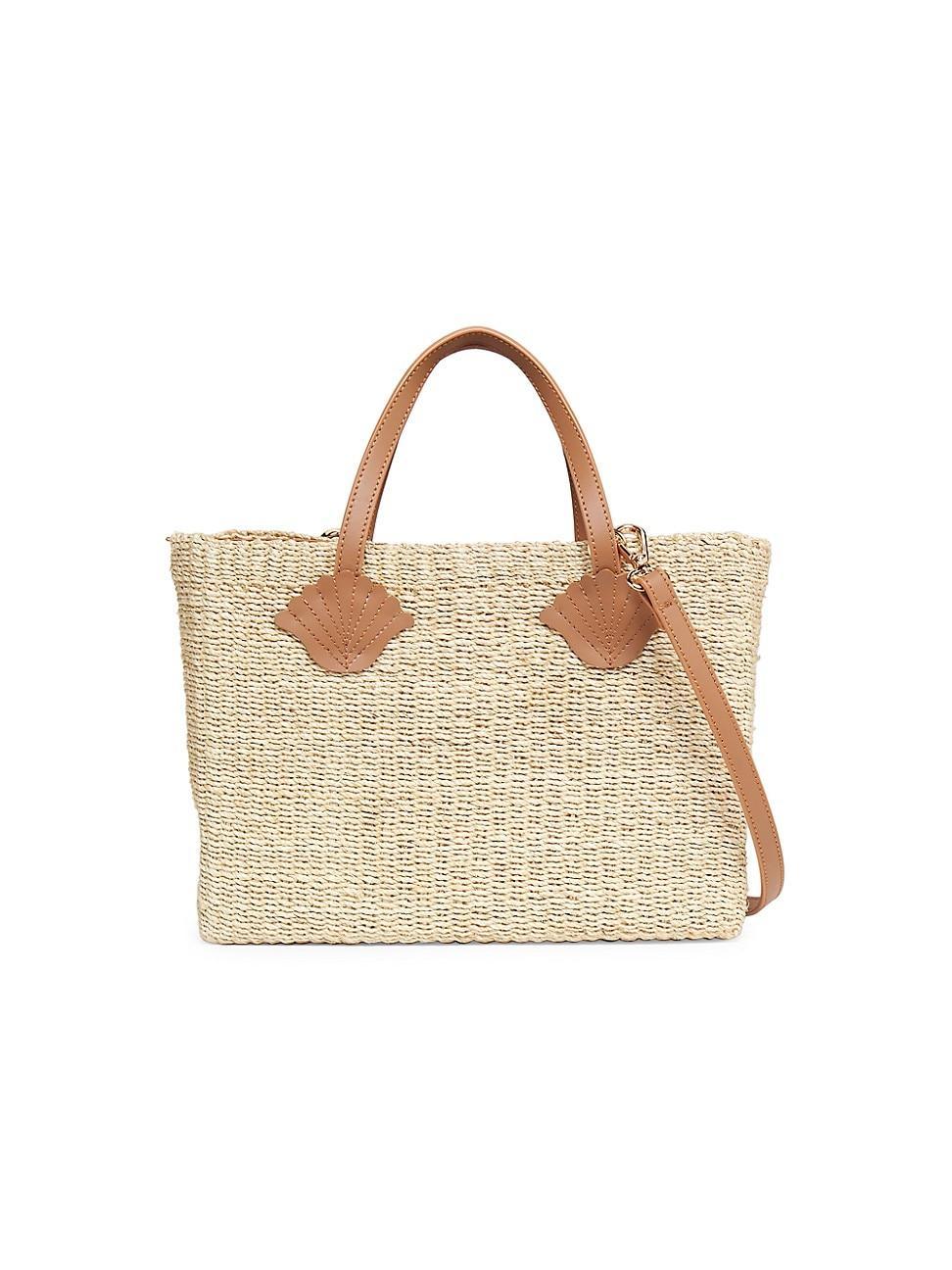 Womens St. Tropez Mini Straw Tote Bag Product Image