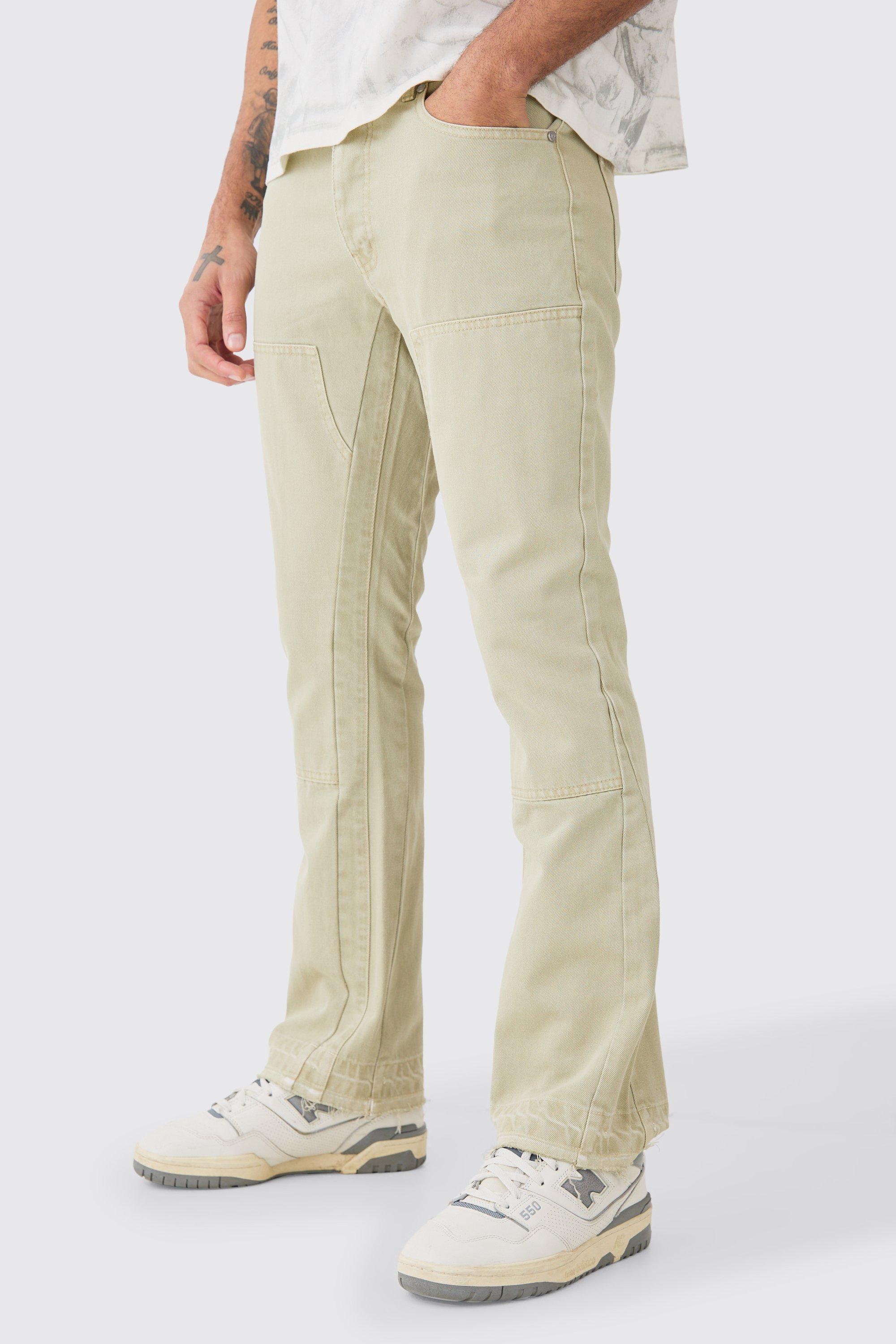 Slim Rigid Flare Gusset Detail Jeans | boohooMAN USA Product Image