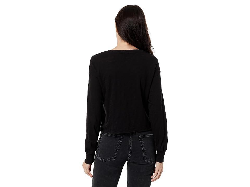 bobi Los Angeles Long Sleeve Cropped Boxy Top Women's Clothing Product Image