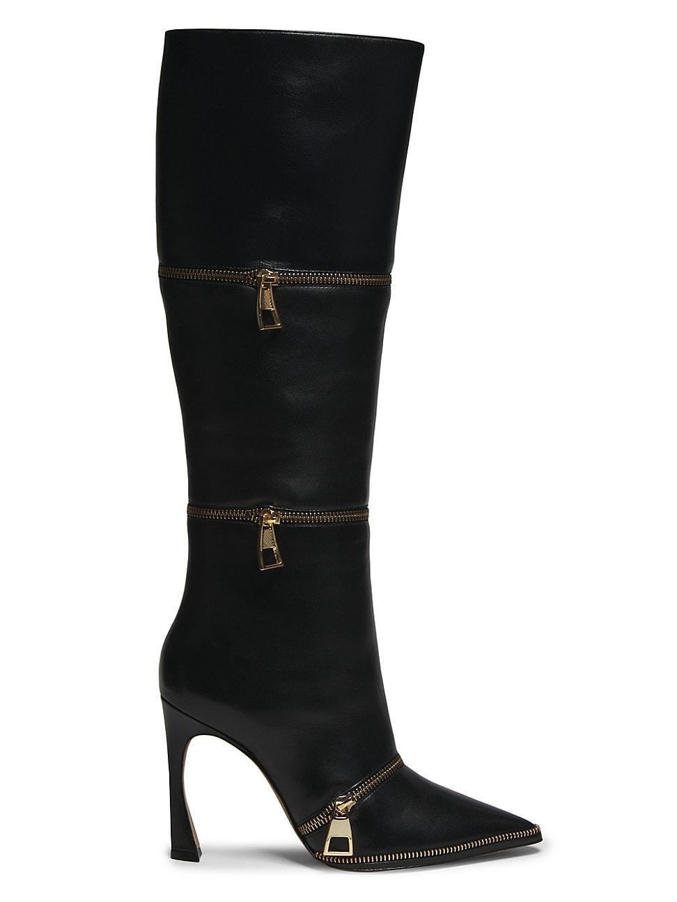 Womens Zoe 100MM Leather Boots Product Image