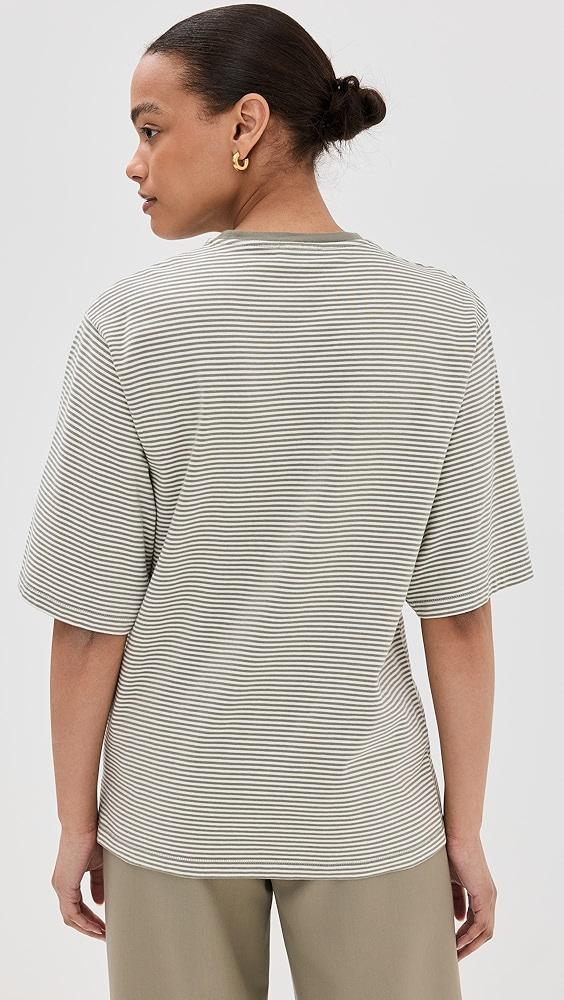 ANINE BING Bo Tee Olive and Ivory Stripe | Shopbop Product Image