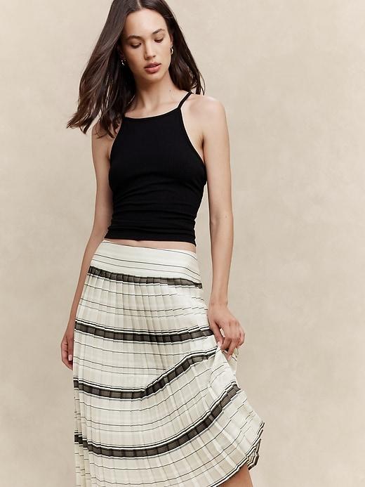 Pleated Midi Skirt Product Image