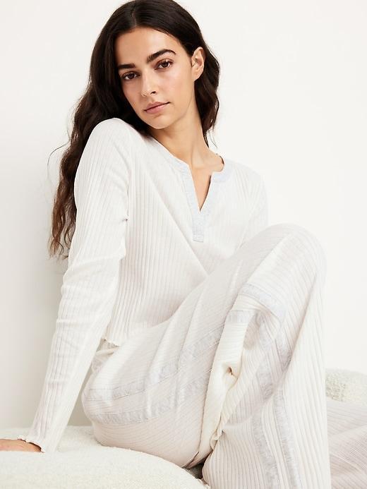 Ribbed Pajama Top Product Image