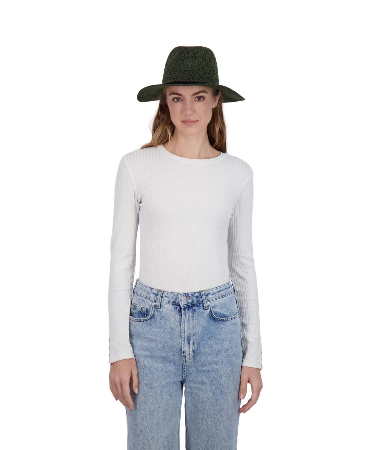 Tahari New York Tahari Womens Lightweight Packable Panama Hat with Faux Suede Band Product Image