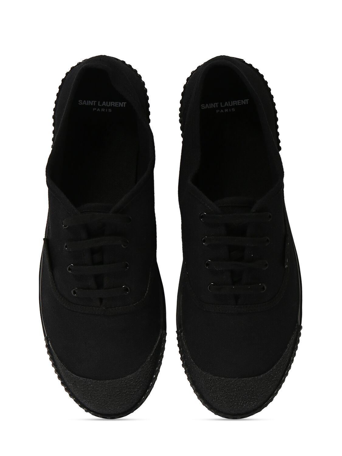 Canvas Low-top Sneakers In Black Product Image