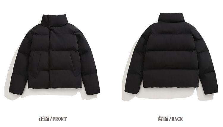 Mock Neck Zip-Up Puffer Jacket Product Image