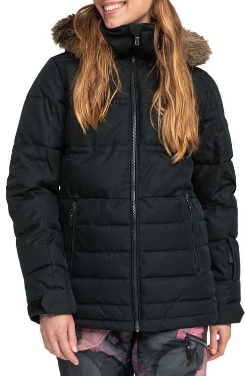 Roxy Quinn Durable Water Repellent Snow Jacket with Faux Fur Hood Product Image