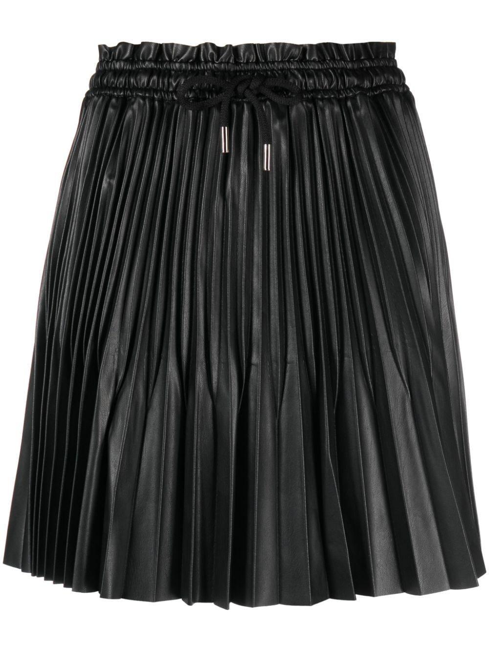 drawstring-waist pleated miniskirt product image