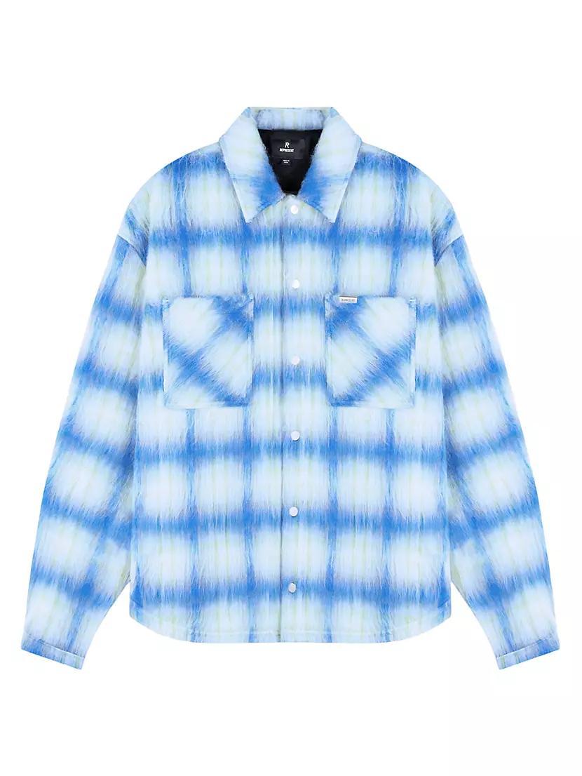 Textured Plaid Overshirt Product Image