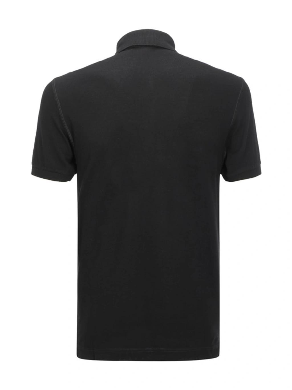 Logo Patch Polo Shirt In Black Product Image