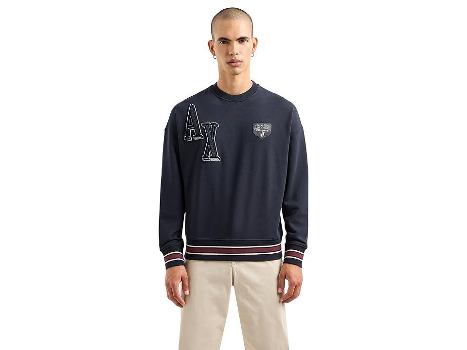 Armani Exchange Collegiate Fleece Pullover Men's Clothing Product Image