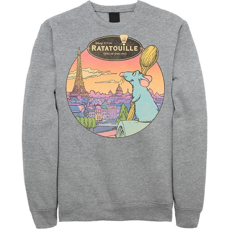 Disney / Pixars Ratatouille Mens Over Look Paris Sweatshirt Athletic Grey Product Image