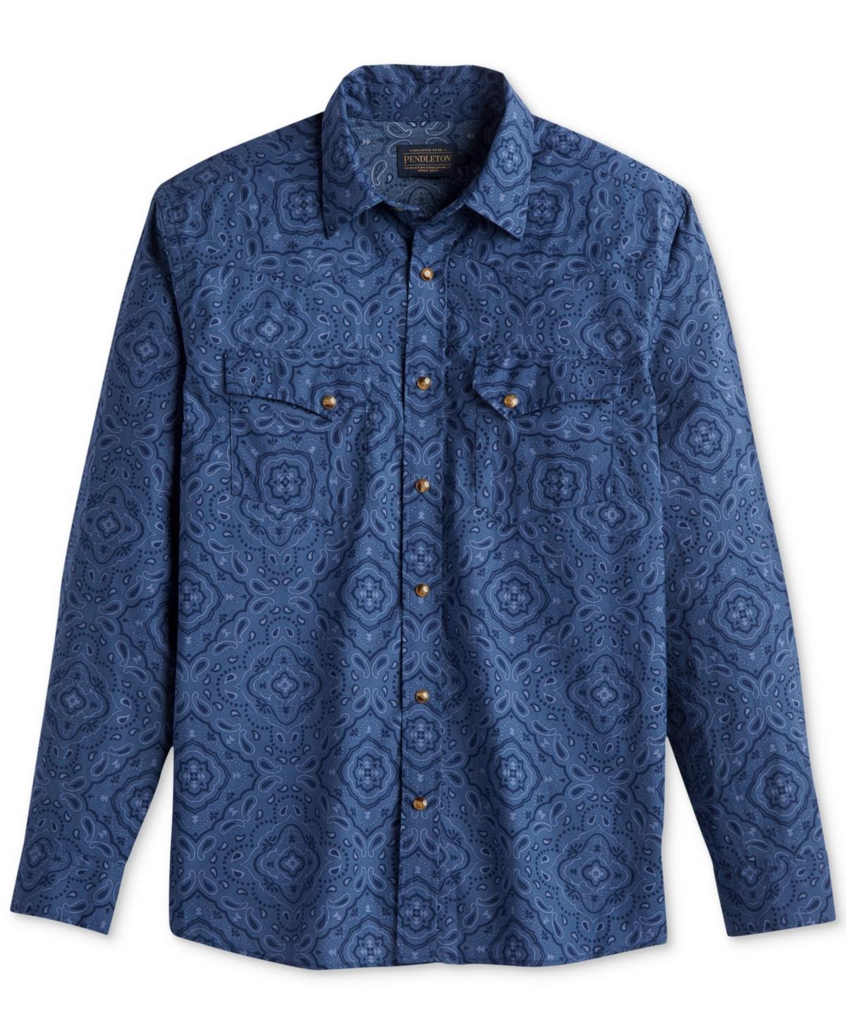 Pendleton Mens Laramie Paisley Geo-Print Button-Down Western Shirt Product Image