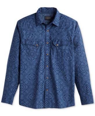 Pendleton Mens Laramie Paisley Geo-Print Button-Down Western Shirt Product Image