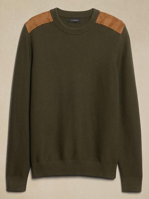 Vegan Suede Patch Sweater Product Image