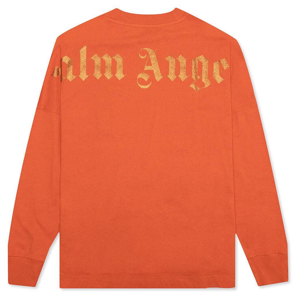 Glitter Classic Logo Over L/S Tee - Brick Red Male Product Image