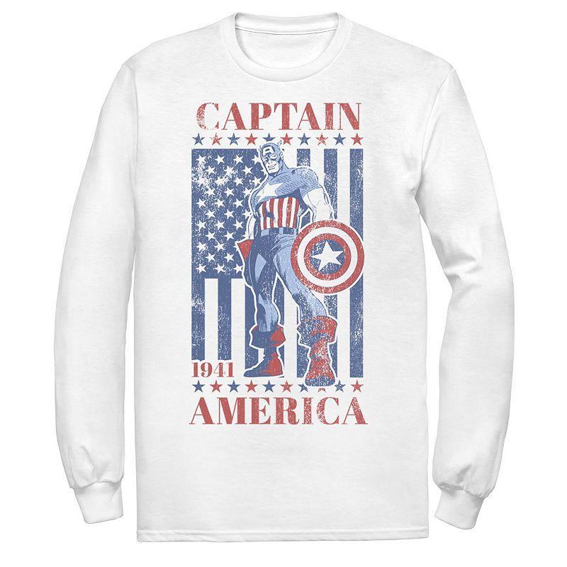 Mens Marvel Captain America Vintage Flag 1941 Tee Product Image