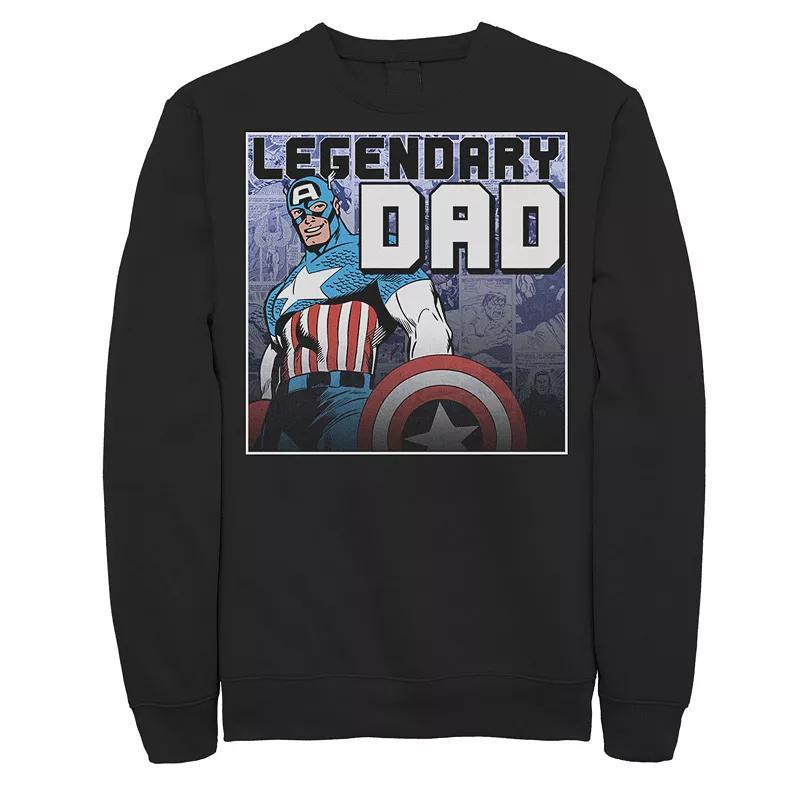 Mens Marvel Captain America Fathers Day Legend Sweatshirt Product Image