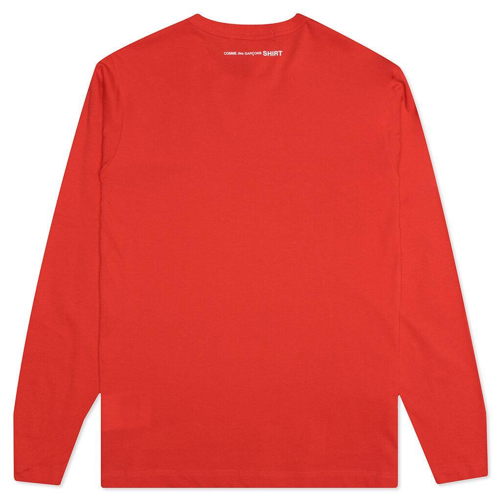 Back Logo L/S Tee - Red Male Product Image