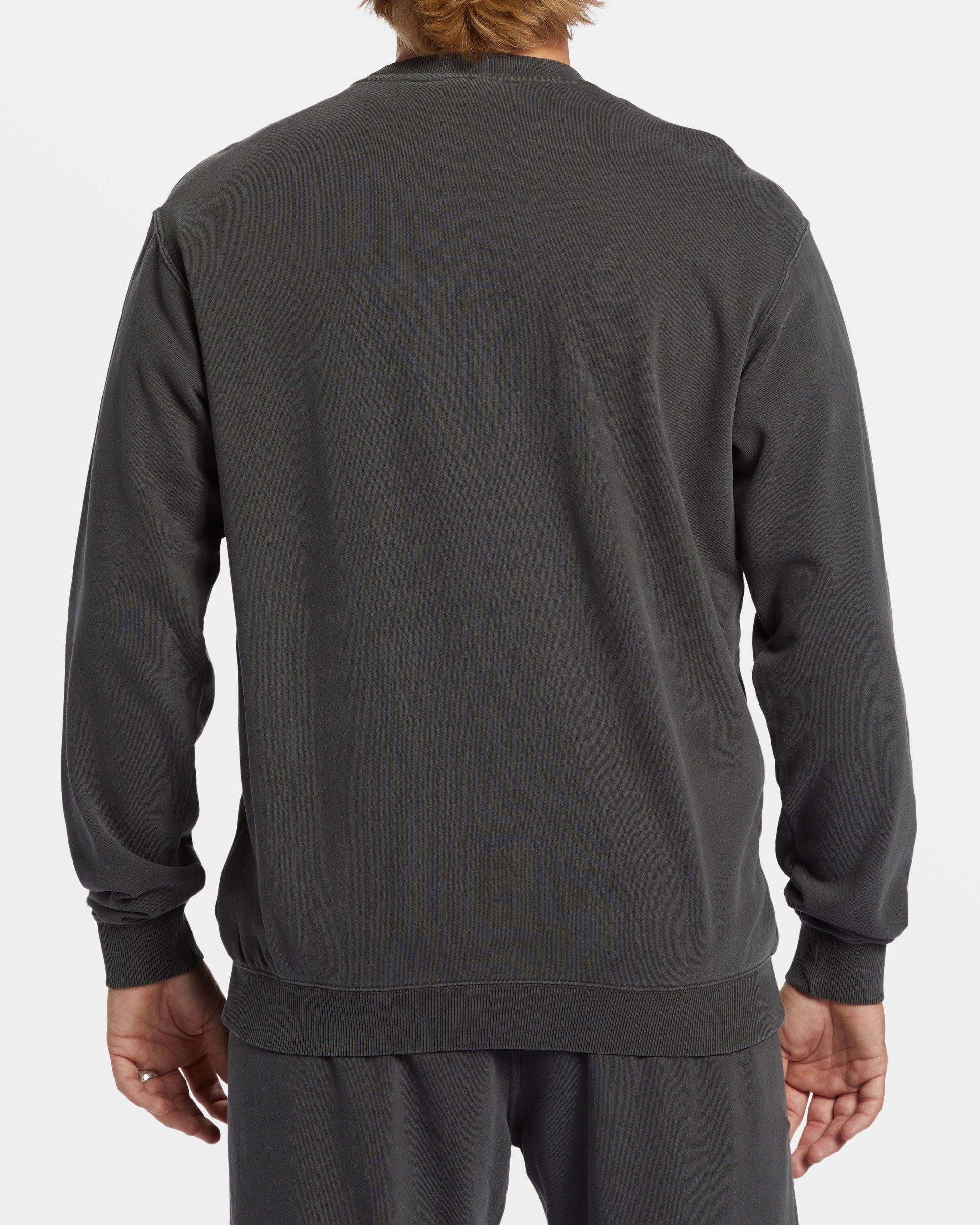 Wave Washed Crewneck Sweatshirt - Raven Male Product Image