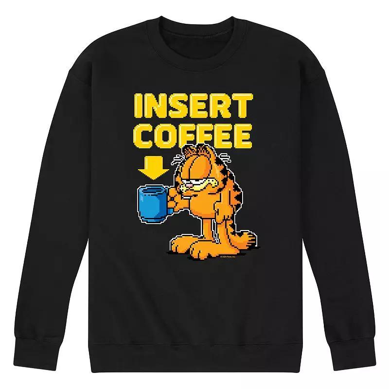 Mens Garfield Coffee Fleece Sweatshirt Product Image